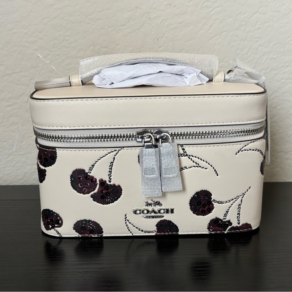 Coach Cherry Print Train Case - Picture 4 of 9